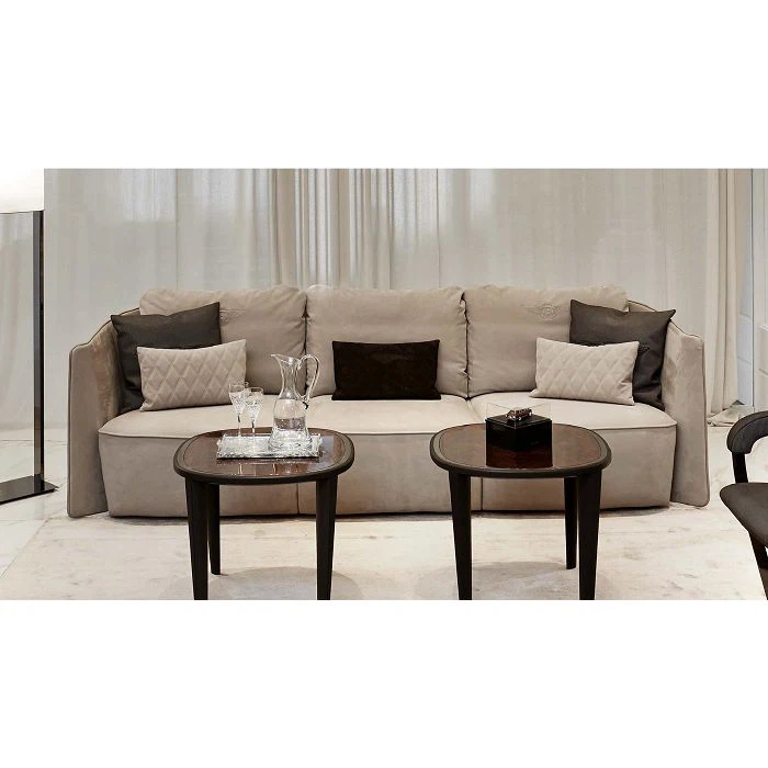 Hotel Three-seater Sofa With Solid Frame And Upholstery