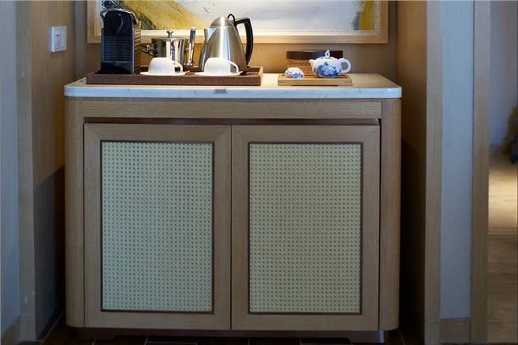 Hotel Glass Minibar Cabinet