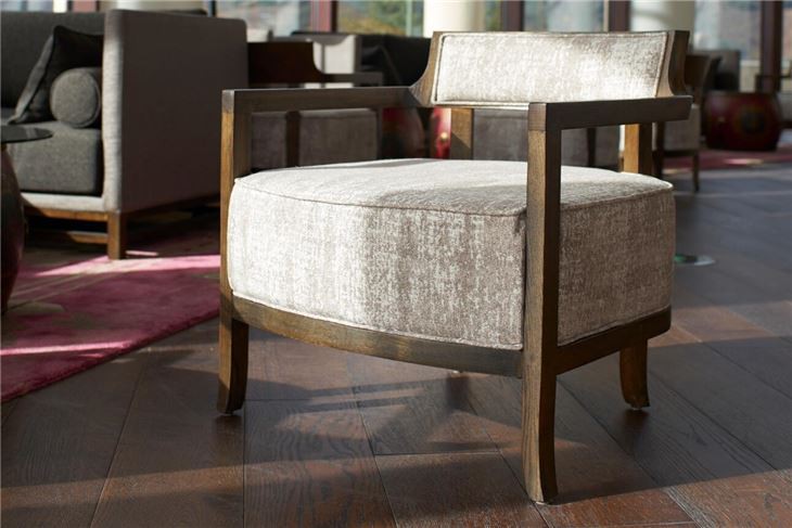 Hotel Single Sofa With Solid Frame And Upholstery